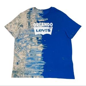 New Levis Mens Bleach Dyed Crew Neck XXXL